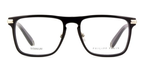 Philipp Plein VPP019 FIRST LOVE - 0700 - 53 Cadres optiques Noir, Argent Angulaire