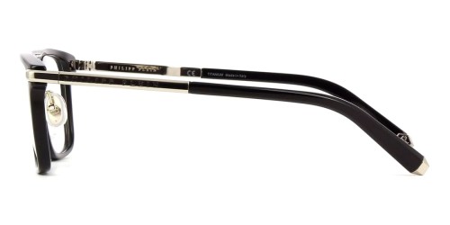 Philipp Plein VPP019 FIRST LOVE - 0700 - 53 Cadres optiques Noir, Argent Angulaire