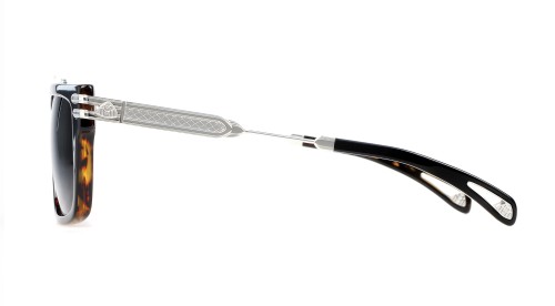 Maybach THE ACE - P-AV-Z06 - 55 Lunettes de soleil Havane foncé, Argent Angulaire