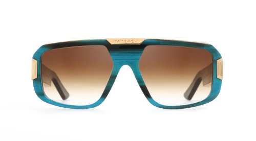 Maybach THE BOSS II - MG-HCB-Z33 - 59 - PLAQUÉ OR (GOLD PLATED) Lunettes de soleil Turquoise, noir, or Pilote (Aviateur)