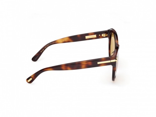 Tom Ford FT1251 ICON COLLECTION - 53E - 57 Lunettes de soleil Havane Coussin arrondi