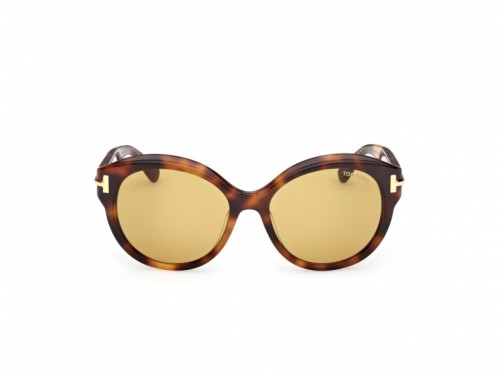 Tom Ford FT1251 ICON COLLECTION - 53E - 57 Lunettes de soleil Havane Coussin arrondi