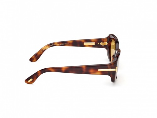 Tom Ford FT1253 ICON COLLECTION - 53E - 54 Lunettes de soleil Havane Angulaire