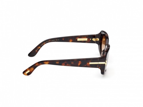 Tom Ford FT1253 ICON COLLECTION - 52F - 54 Lunettes de soleil Havane foncé Angulaire