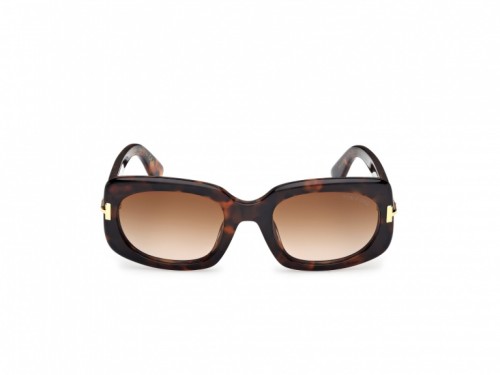 Tom Ford FT1253 ICON COLLECTION - 52F - 54 Lunettes de soleil Havane foncé Angulaire