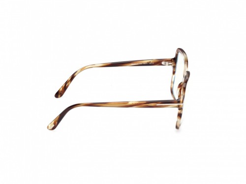 Tom Ford TF6063-B - 055 - 56 - AVEC DES VERRES À FILTRE ANTI LUMIÈRE BLEU-VIOLET Cadres optiques Havane Angulaire