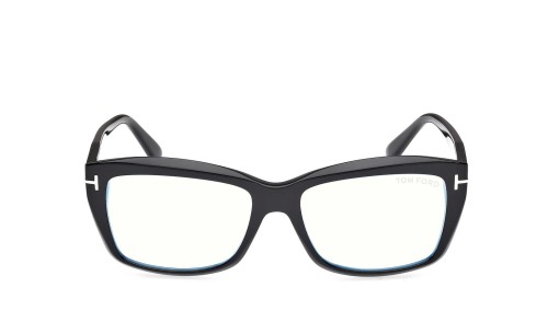 Tom Ford TF6065-B ECO - 001 - 55 - AVEC DES VERRES À FILTRE ANTI LUMIÈRE BLEU-VIOLET Cadres optiques Noir Angulaire