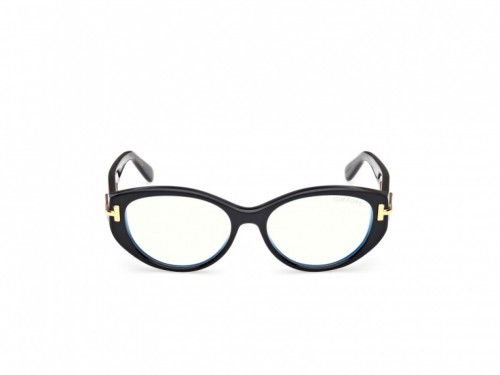 Tom Ford TF6031-F-B ICON COLLECTION - 001 - 54 - AVEC DES VERRES À FILTRE ANTI LUMIÈRE BLEU-VIOLET Cadres optiques Noir Œil de chat