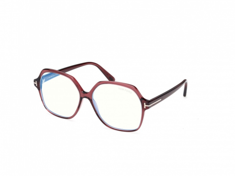 Tom Ford TF6062-B - 071 - 57 - AVEC DES VERRES À FILTRE ANTI LUMIÈRE BLEU-VIOLET Cadres optiques Bordeaux Angulaire