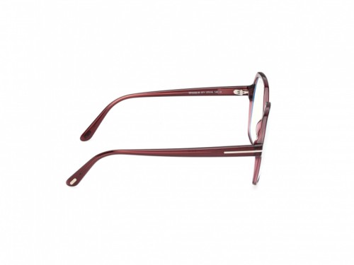 Tom Ford TF6062-B - 071 - 57 - AVEC DES VERRES À FILTRE ANTI LUMIÈRE BLEU-VIOLET Cadres optiques Bordeaux Angulaire