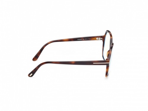 Tom Ford TF6062-B - 053 - 57 - AVEC DES VERRES À FILTRE ANTI LUMIÈRE BLEU-VIOLET Cadres optiques Havane Angulaire