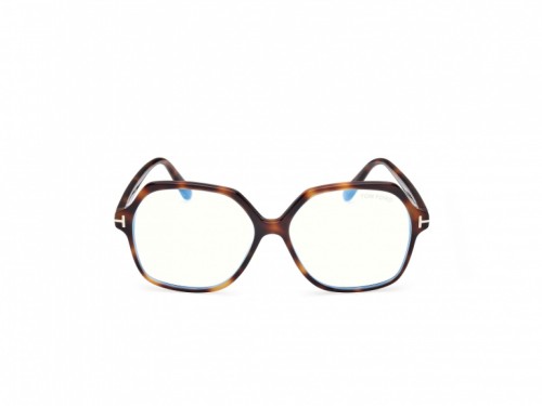 Tom Ford TF6062-B - 053 - 57 - AVEC DES VERRES À FILTRE ANTI LUMIÈRE BLEU-VIOLET Cadres optiques Havane Angulaire