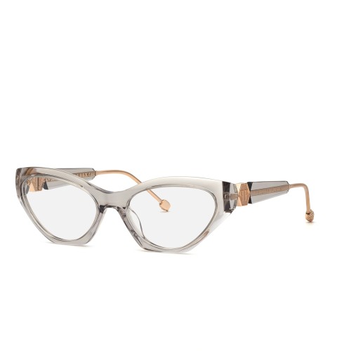 Philipp Plein VPP069S QUEEN - 03GU - 55 Cadres optiques Gris, Transparent Œil de chat