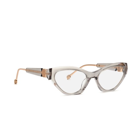Philipp Plein VPP069S QUEEN - 03GU - 55 Cadres optiques Gris, Transparent Œil de chat