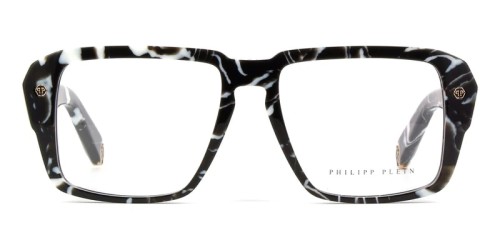 Philipp Plein VPP081 HEXAGON - 0Z21 - 55 Cadres optiques Noir marbré Angulaire
