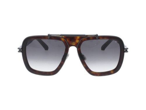 Philipp Plein SPP109 ICON - 0722 - 57 Lunettes de soleil Havane Pilote (Aviateur)