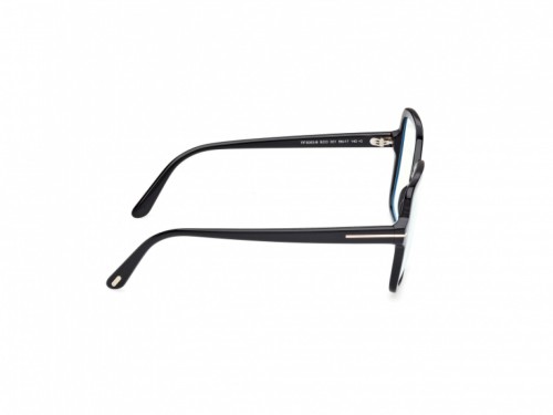 Tom Ford TF6063-B ECO - 001 - 56 - AVEC DES VERRES À FILTRE ANTI LUMIÈRE BLEU-VIOLET Cadres optiques Noir Angulaire