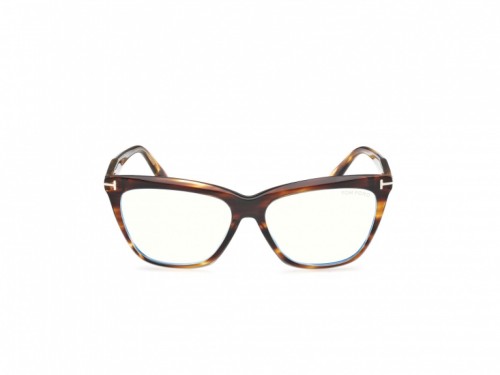 Tom Ford TF6064-B - 055 - 56 - AVEC DES VERRES À FILTRE ANTI LUMIÈRE BLEU-VIOLET Cadres optiques Havane Œil de chat