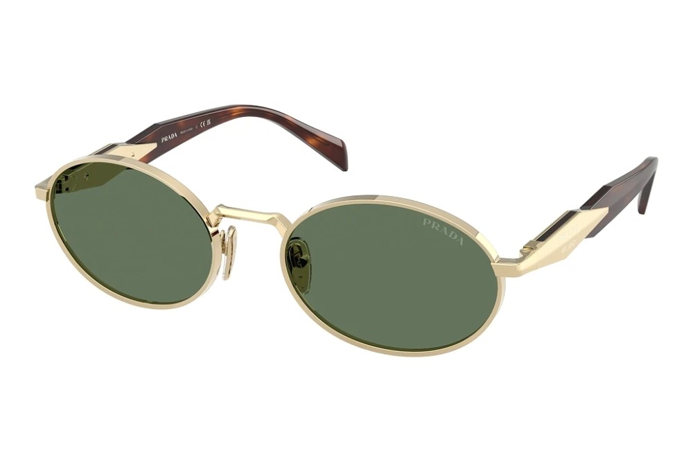 PRADA PR 65ZS - ZVN70L - 55 Lunettes de soleil Or, Havane Ovale