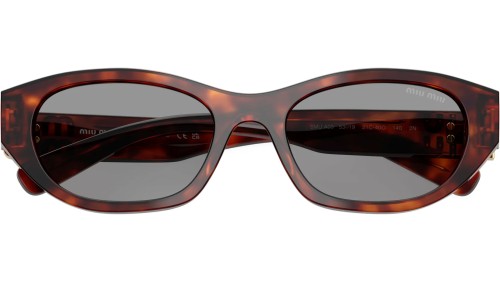 MIU MIU MU A03S - 21C40O - 53 Lunettes de soleil Havane Œil de chat