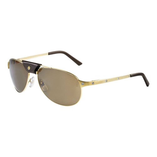 Cartier CT0074S - 001 - 58 Lunettes de soleil Or Pilote (Aviateur)
