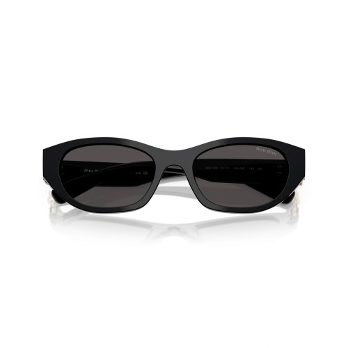 MIU MIU MU A03S - 16K08Z - 53 Lunettes de soleil Noir Ovale