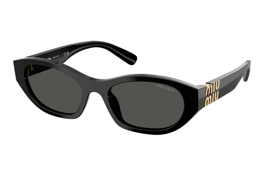 MIU MIU MU A03S - 16K08Z - 53 Lunettes de soleil Noir Ovale