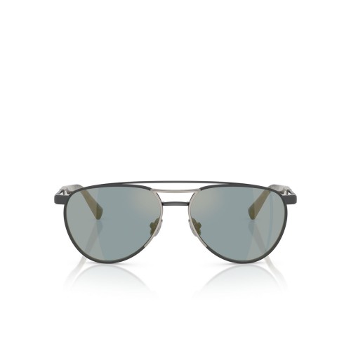 BRUNELLO CUCINELLI BC2007ST - 5021T0 - 56 - AVEC DES VERRES POLARISÉS Lunettes de soleil Argent, Noir Pilote (Aviateur)