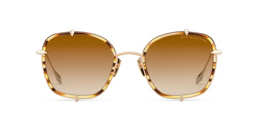 Dita TALON-THREE DTS442-A - 03 - 52 Lunettes de soleil Or, Havane Coussin arrondi
