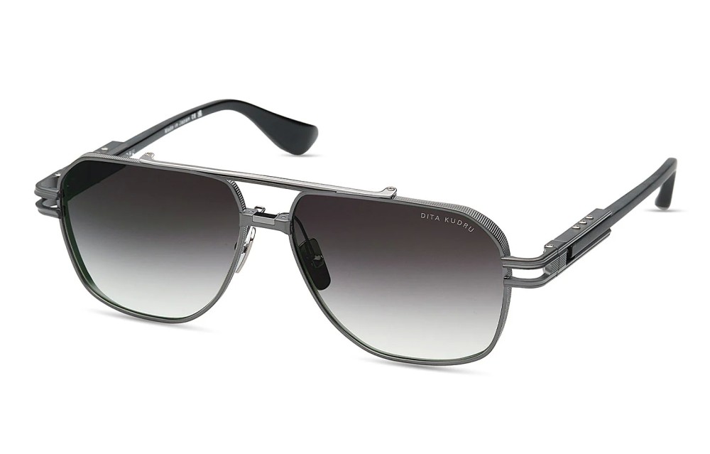Dita KUDRU DTS436-A - 02 - 61 Lunettes de soleil Noir Pilote (Aviateur)