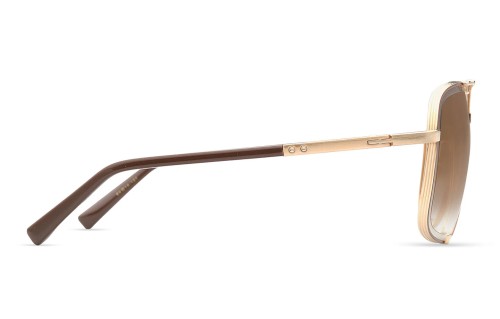 Dita MACH FIVE TITANIUM DRX-2087 - I - 64 Lunettes de soleil Or, Marron Pilote (Aviateur)