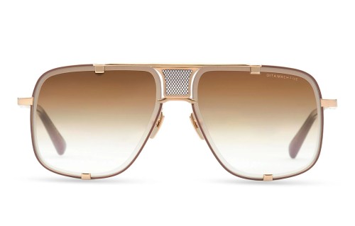Dita MACH FIVE TITANIUM DRX-2087 - I - 64 Lunettes de soleil Or, Marron Pilote (Aviateur)