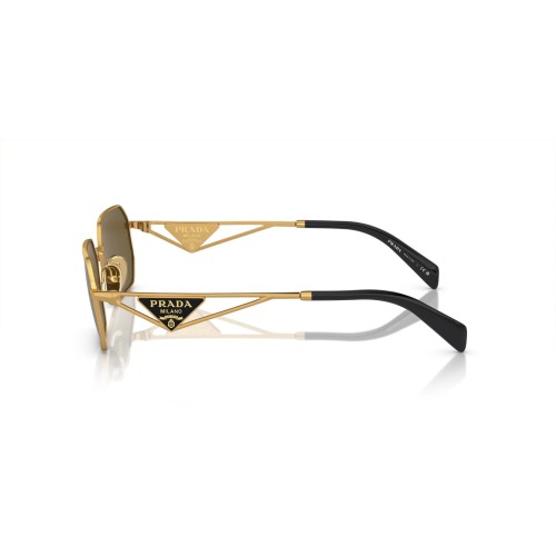 PRADA PR A51S - 15N01T - 58 Lunettes de soleil Or mat Angulaire
