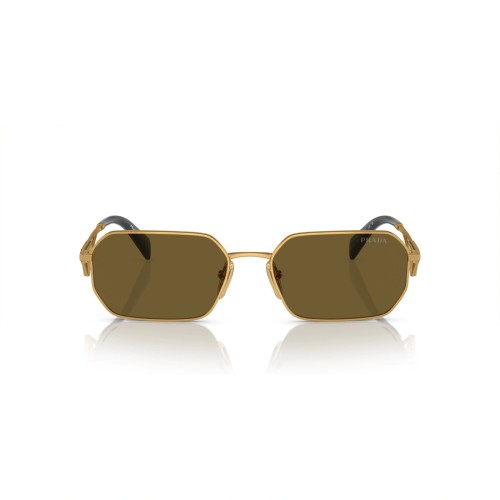 PRADA PR A51S - 15N01T - 58 Lunettes de soleil Or mat Angulaire