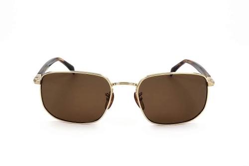David Beckham DB 1143/S - T5U - 57 - AVEC DES VERRES POLARISÉS Lunettes de soleil Or, Havane Angulaire