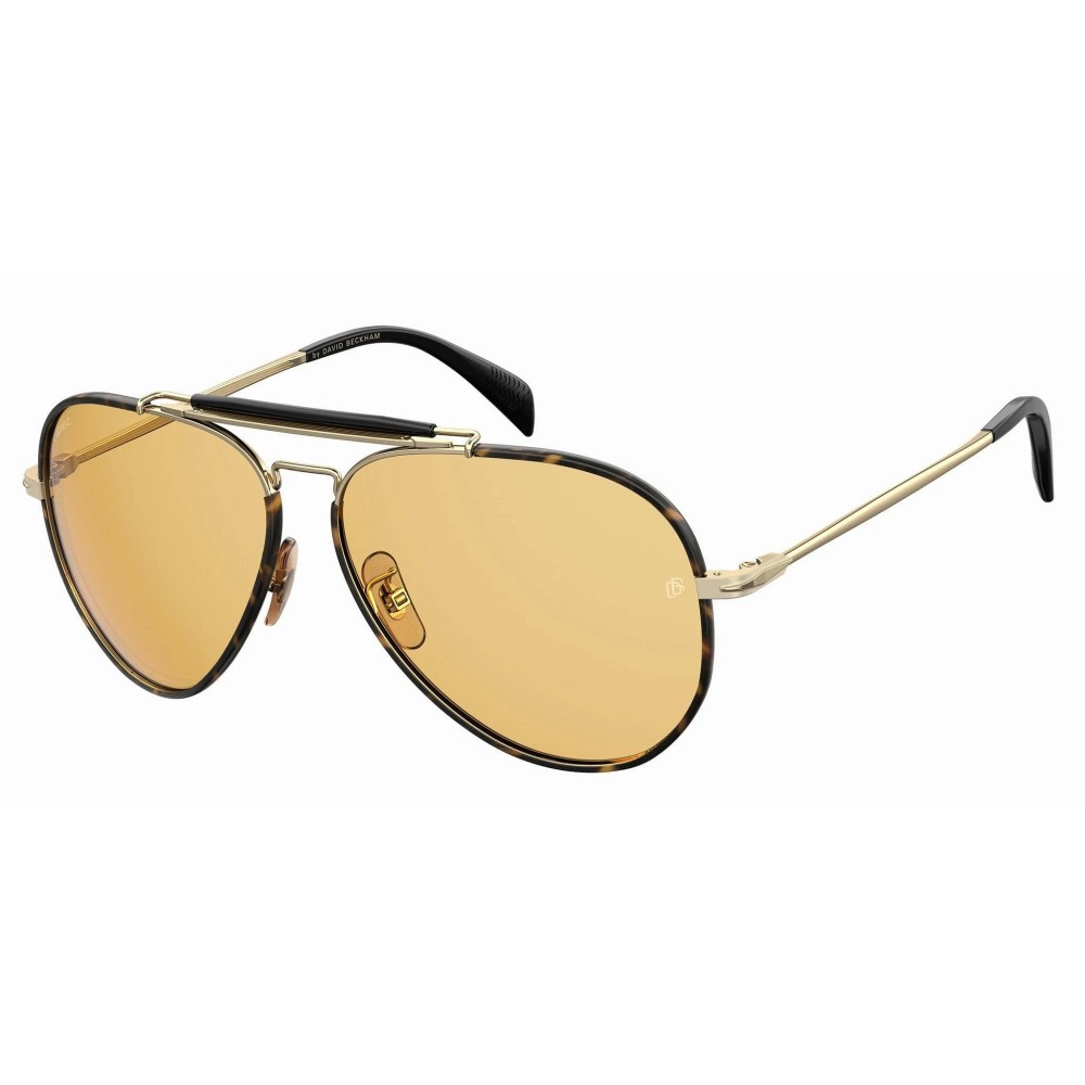 David Beckham DB 7003/S - J5G - 61 Lunettes de soleil Or, Havane foncé Pilote (Aviateur)