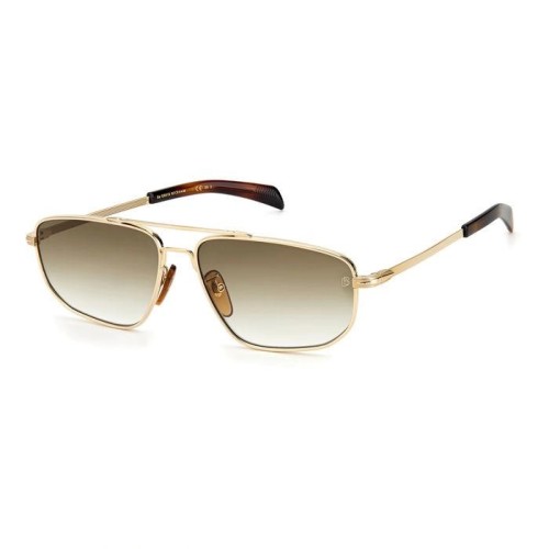 David Beckham DB 7049/G/S - J5G - 59 Lunettes de soleil Or, Havane Pilote (Aviateur)