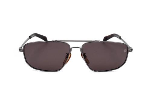 David Beckham DB 7049/G/S - KJ1 - 59 Lunettes de soleil Gris foncé, havane Pilote (Aviateur)