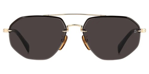 David Beckham DB 1101/G/S - J5GIR - 61 Lunettes de soleil Or, Havane foncé Pilote (Aviateur)