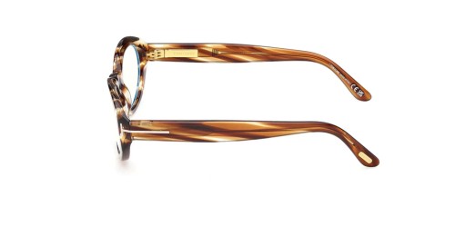Tom Ford TF6067-B - 055 - 54 - AVEC DES VERRES À FILTRE ANTI LUMIÈRE BLEU-VIOLET Cadres optiques Havane Ovale