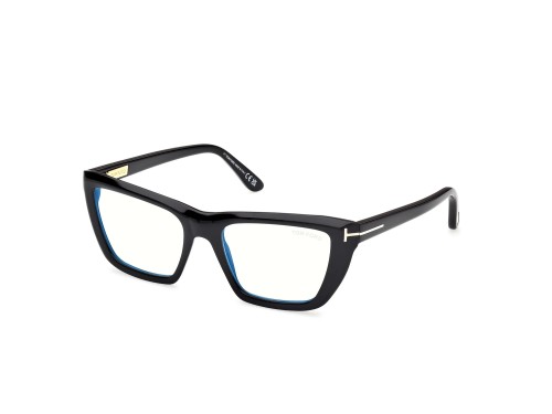 Tom Ford TF6047-B ECO - 001 - 54 - AVEC DES VERRES À FILTRE ANTI LUMIÈRE BLEU-VIOLET Cadres optiques Noir Angulaire