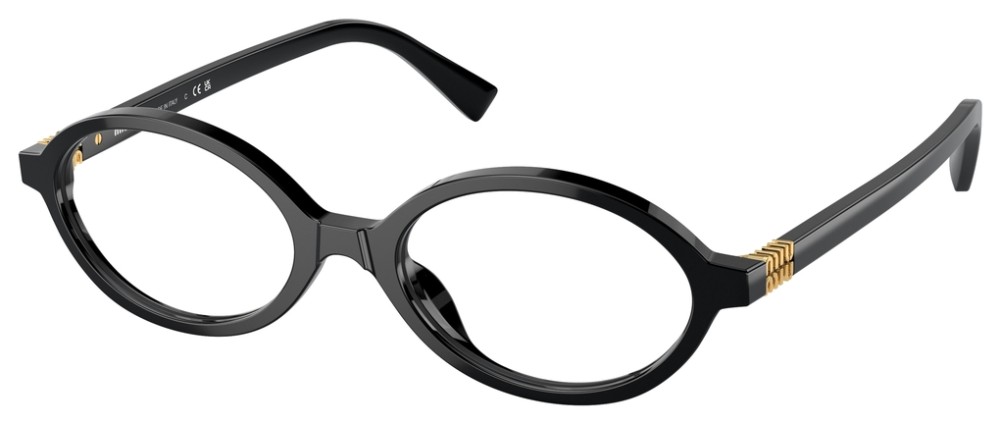 MIU MIU MU 01XV - 1AB1O1 - 50 Cadres optiques Noir Ovale