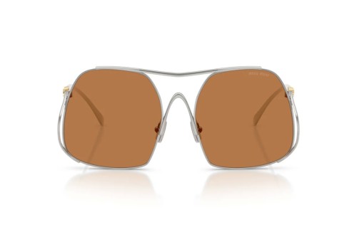 MIU MIU MU A55S - ​1BC90Q - ​57 Lunettes de soleil Argent Angulaire