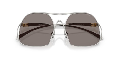 MIU MIU MU A55S - ​1BC80Q - ​57 Lunettes de soleil Argent Angulaire