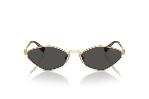 MIU MIU MU 56ZS - ZVN5S0 - 56 Lunettes de soleil Or, Havane Ovale