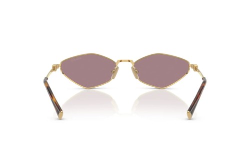 MIU MIU MU 56ZS - 5AK20I - 56 Lunettes de soleil Or, Havane Ovale