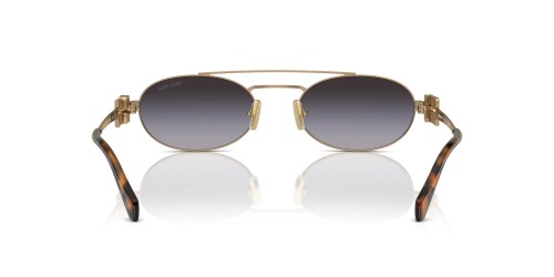 MIU MIU MU 54ZS - 7OE5D1 - 53 Lunettes de soleil Or, Havane Ovale