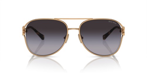 MIU MIU MU 52ZS - 70E5D1 - 58 Lunettes de soleil Or, Havane Pilote (Aviateur)