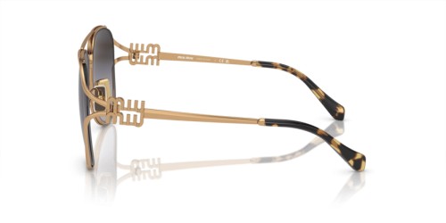 MIU MIU MU 52ZS - 70E5D1 - 58 Lunettes de soleil Or, Havane Pilote (Aviateur)