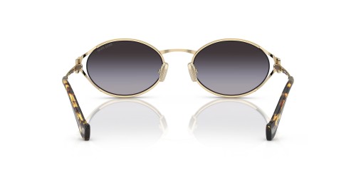 MIU MIU MU 52YS - ZVN5D1 - 54 Lunettes de soleil Or, Havane Ovale